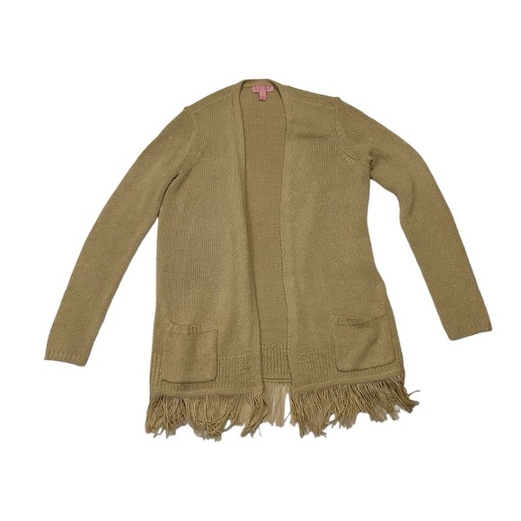 Lilly Pulitzer Cardigan Tunic Sz XS Gold - Picture 1 of 10